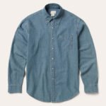 Mid-Wash Classic Denim Chambray Shirt