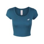 Teal Fitted Crop Top