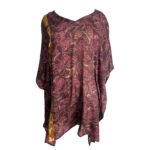 Maroon Paisley Printed Kaftan Top