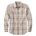 Beige & Brown Check Flannel Shirt