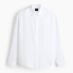 White Classic Collar Linen Shirt