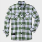 Green & White Check Flannel Shirt