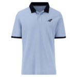 Light Blue Contrast Collar Polo Shirt