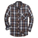 Brown & Navy Plaid Flannel Shirt