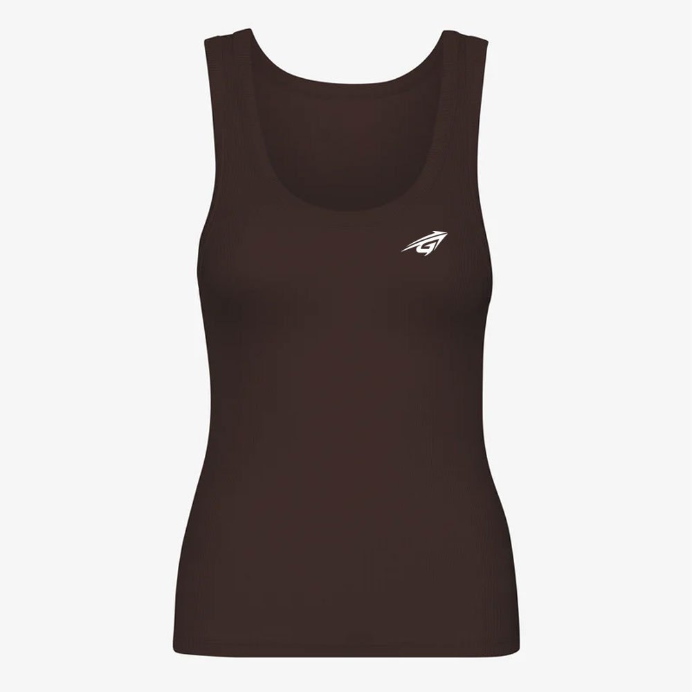 4 Chocolate Brown Athletic Tank Top - Image 1