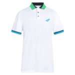 White Contrast Collar Polo Shirt