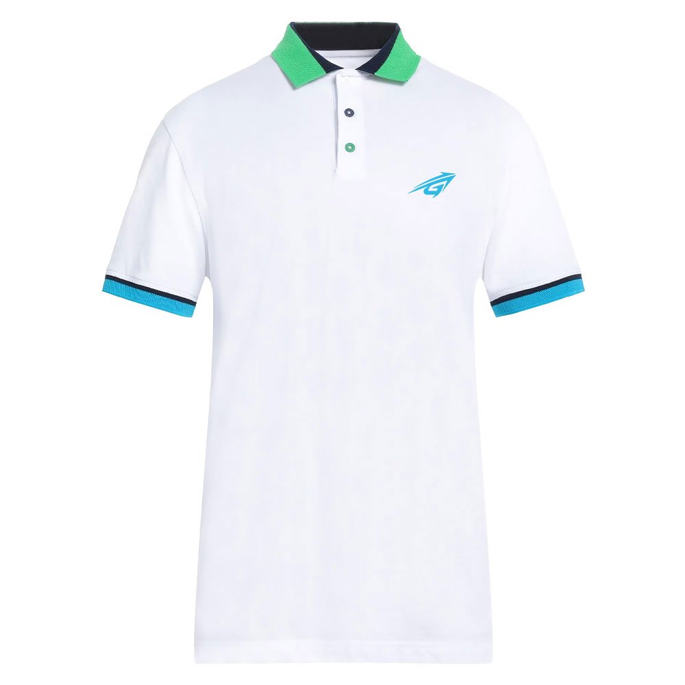 4.jpg (3) White Contrast Collar Polo Shirt - Image 1