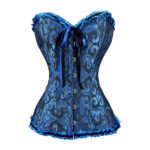 Royal Blue Jacquard Corset Top
