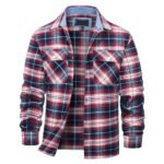 Red & Navy Check Flannel Shirt