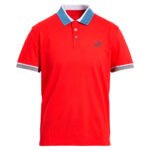 Red Contrast Collar Polo Shirt