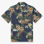 Navy Tropical Floral Camp Shirt