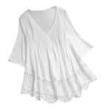 White Embroidered Kaftan Top