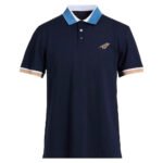 Navy Contrast Collar Polo Shirt