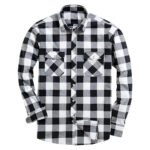 Grey & White Plaid Flannel Shirt