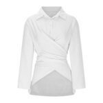 White Wrap Formal Top