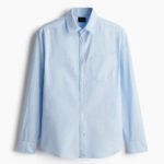 Light Blue Classic Collar Linen Shirt