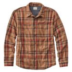 Orange & Red Plaid Flannel Shirt