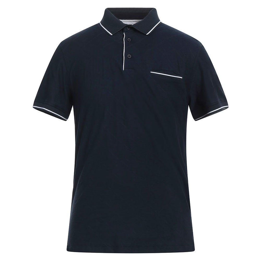 8.jpg (3) Navy Contrast-Trim Polo Shirt - Image 1