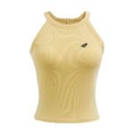 Beige Ribbed Halter Top