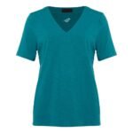 Teal Blue Classic V-Neck Top