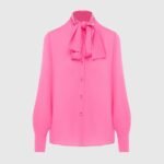 Hot Pink Bow-Tie Blouse