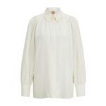 Ivory Classic Button Blouse