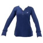 Navy Waffle Henley
