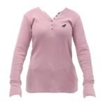 Light Pink Waffle Henley