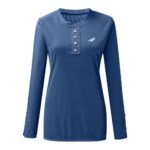 Blue Ribbed Henley