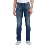 Mid-Wash Slim Fit Jeans
