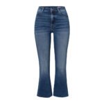 Cropped Flare High-Waist Jeans