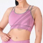 Pink Dual-Strap Sports Bra