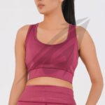 Maroon Seamless Sports Bra