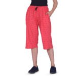 bright pink floral shorts/capri