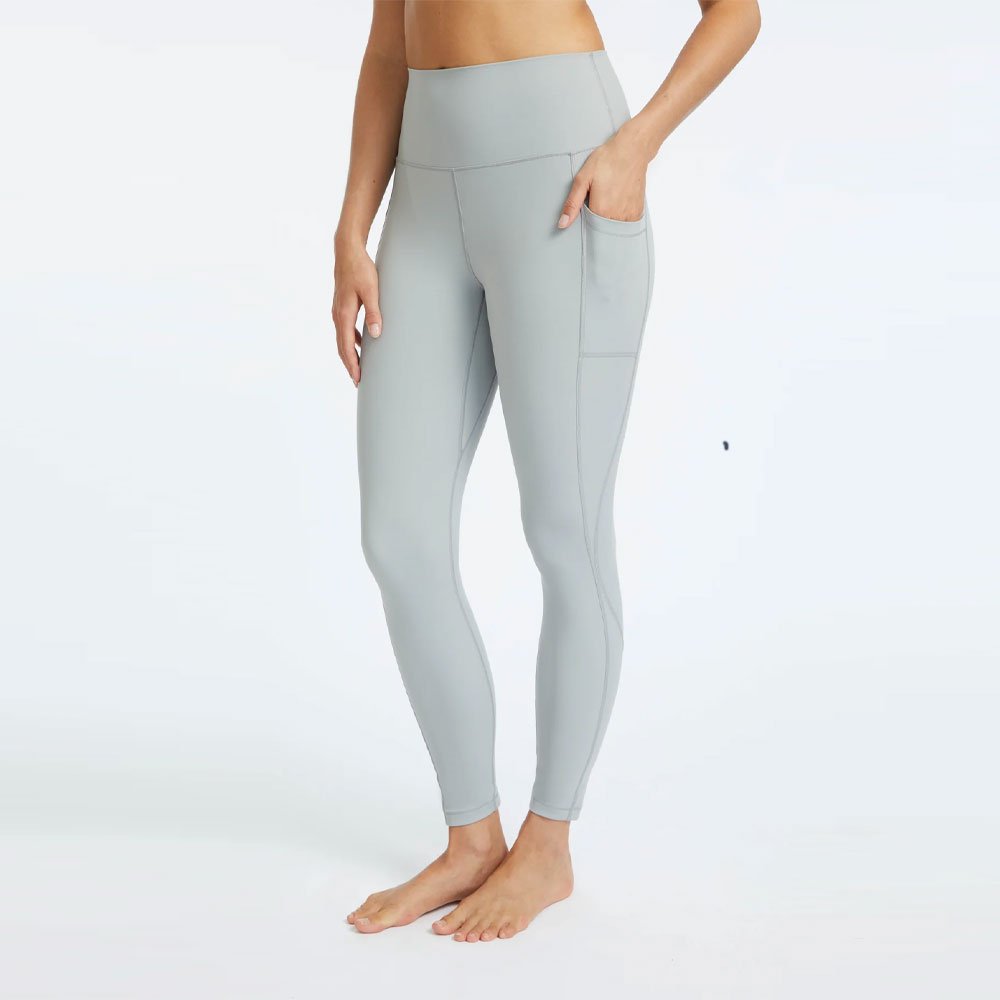 4 Light Grey High-Waist Pocket Leggings - Image 1