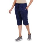 navy blue speckled shorts/capri