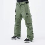 Light Olive Cargo Snow Pants