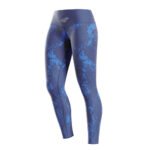 Blue Pattern High-Waist Leggings