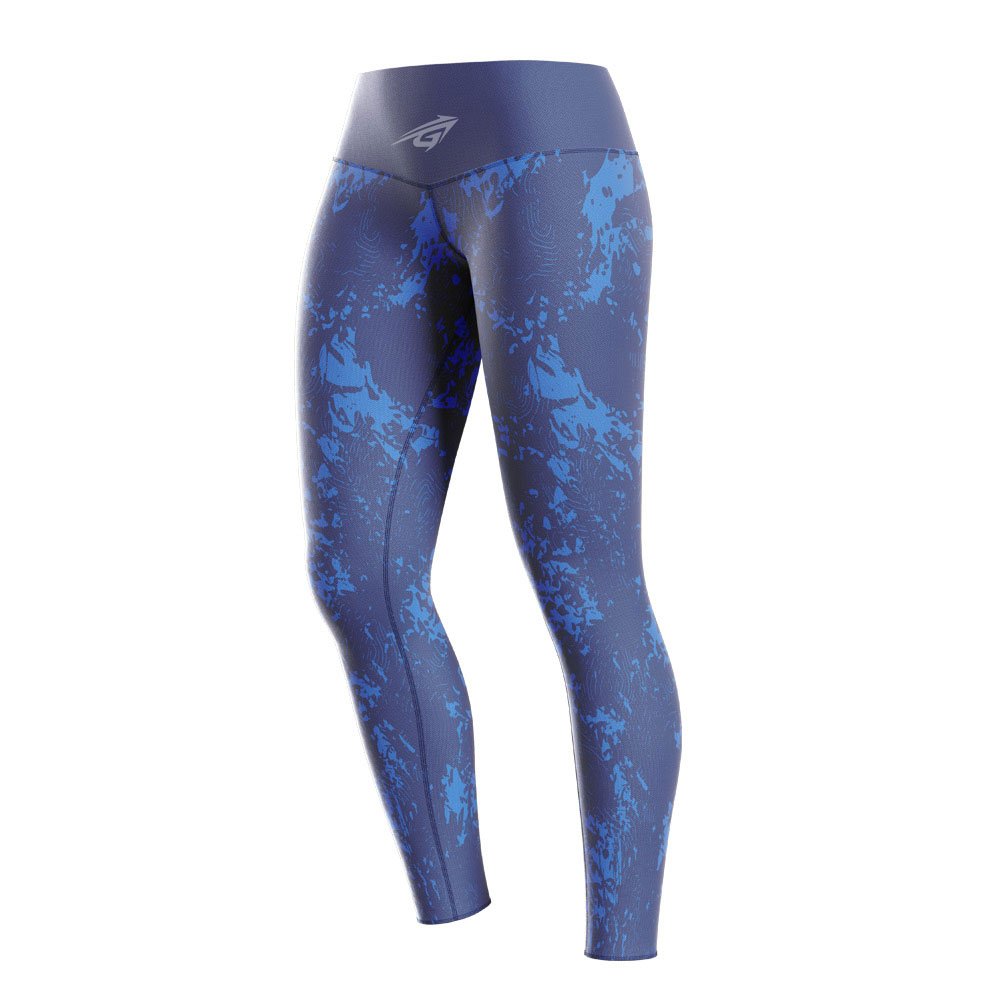 5 Blue Pattern High-Waist Leggings - Image 1