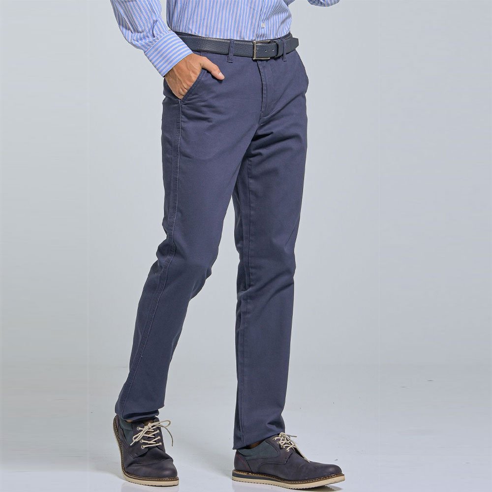 5.jpg (11) Navy Blue Slim Fit Chino Pants - Image 1