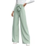 Mint Green Tie-Waist Plaza Pants