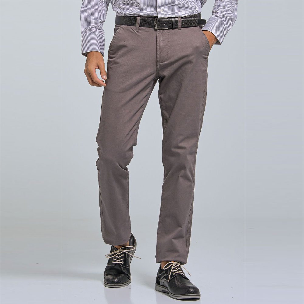 6.jpg (13) Taupe Brown Slim Fit Chino Pants - Image 1