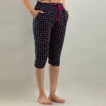 dark patterned capri shorts