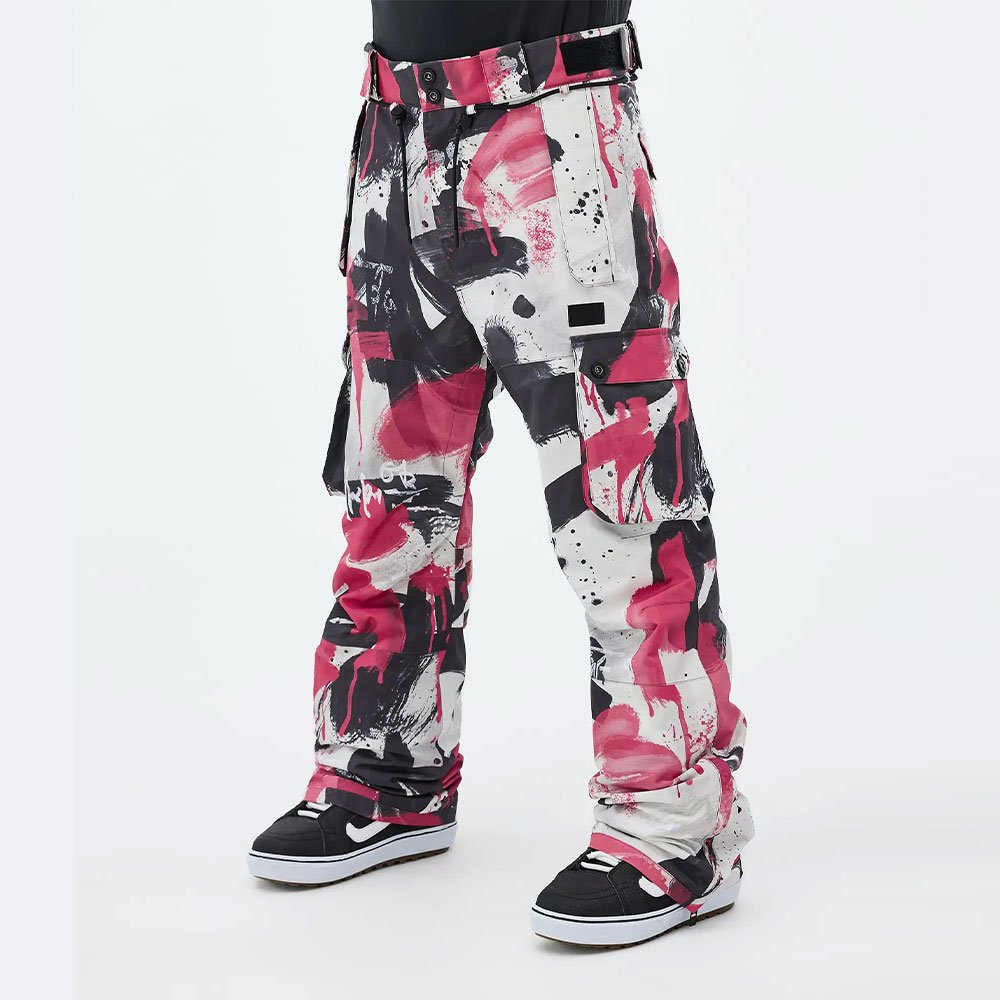 7.jpg (16) Abstract Pattern Cargo Snow Pants - Image 1