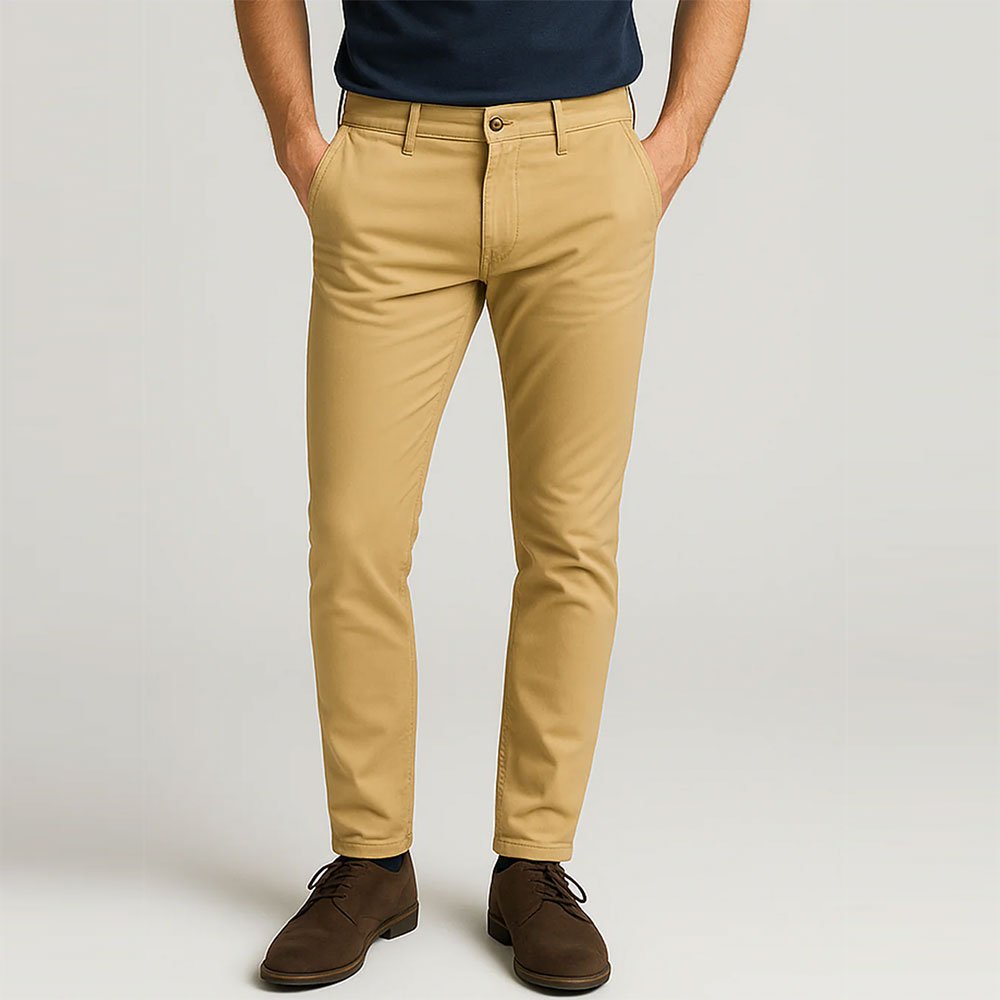 8.jpg (11) Beige Slim Fit Chino Pants - Image 1