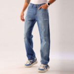 Light Blue Distressed Jeans