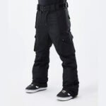Black Cargo Snow Pants
